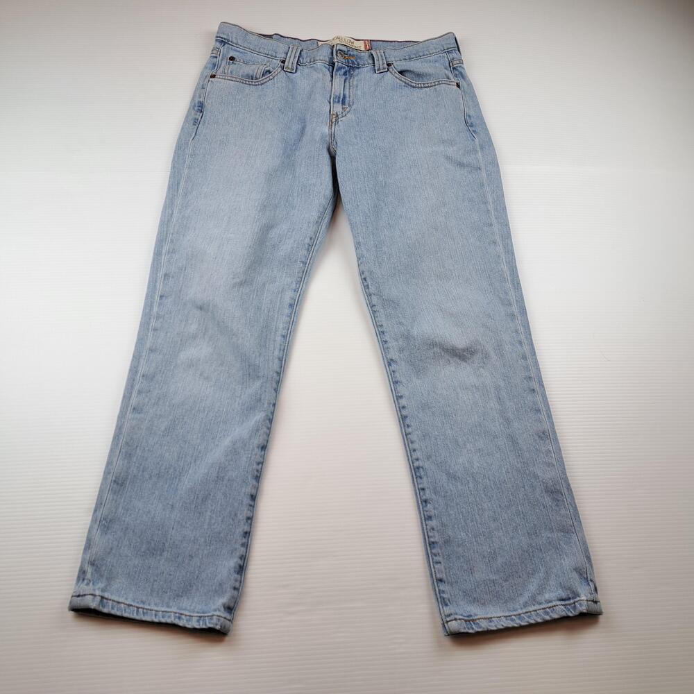 Levis Jeans Womens 10 Light Wash Blue 505 Nouveau Low Straight Low Rise Stretch